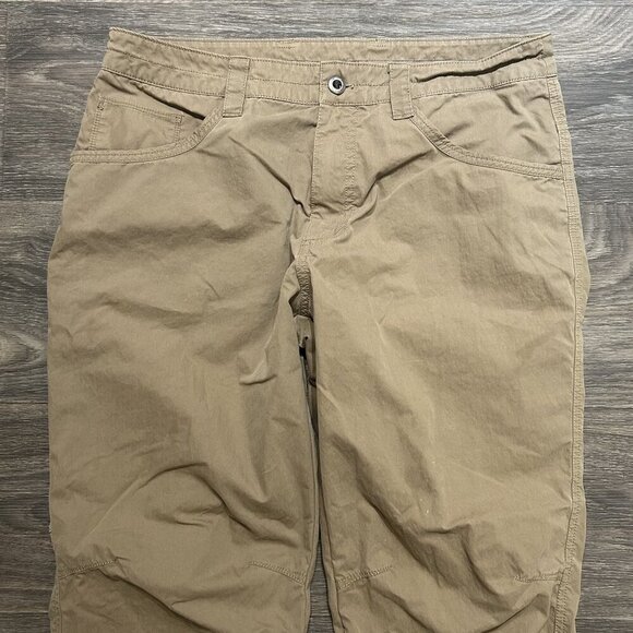 Patagonia Pants 34x31 Lightweight Hiking Straight Leg Organic Cotton Tan READ - Picture 3 of 12